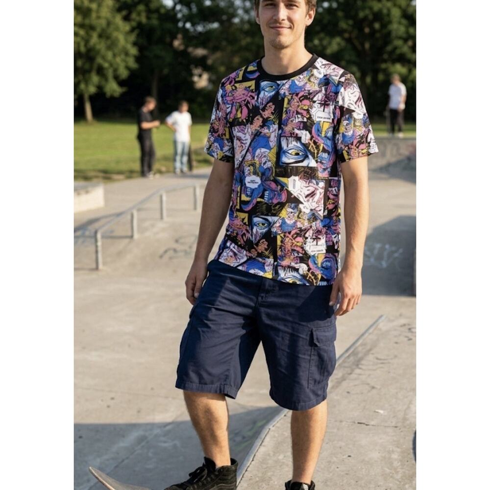 Fresh Prints Tokyo Anime Graphic TShirt Manga Comic Cyberpunk Japan Streetwear S